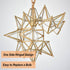 Modern Moravian Star Pendant Light Boho Gold Hanging Light 16 Inch